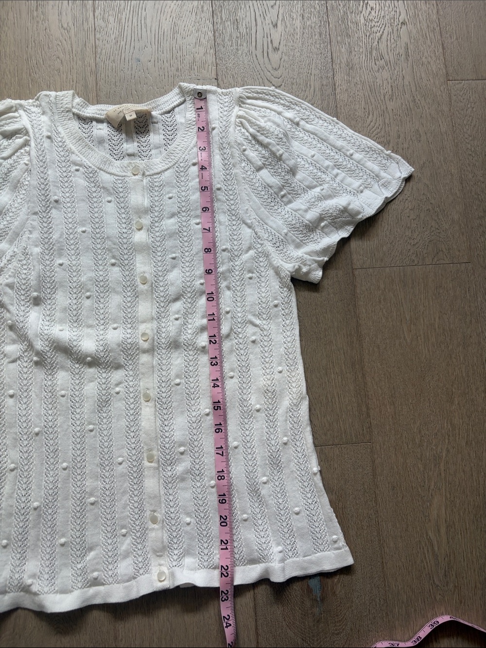 EUC sezane davie cardigan ecru size medium - Picture 8 of 16
